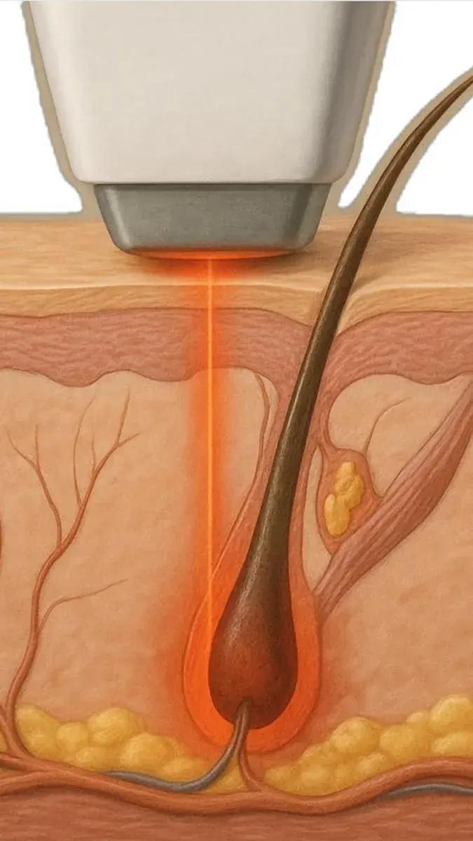 How laser hair removal targets the hair follicle beneath the skin